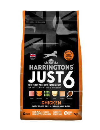 Just 6 Chicken & Vegetables Dry Dog Food 2kg