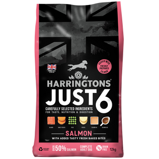 Just 6 Salmon & Vegetables Dry Dog Food 12kg